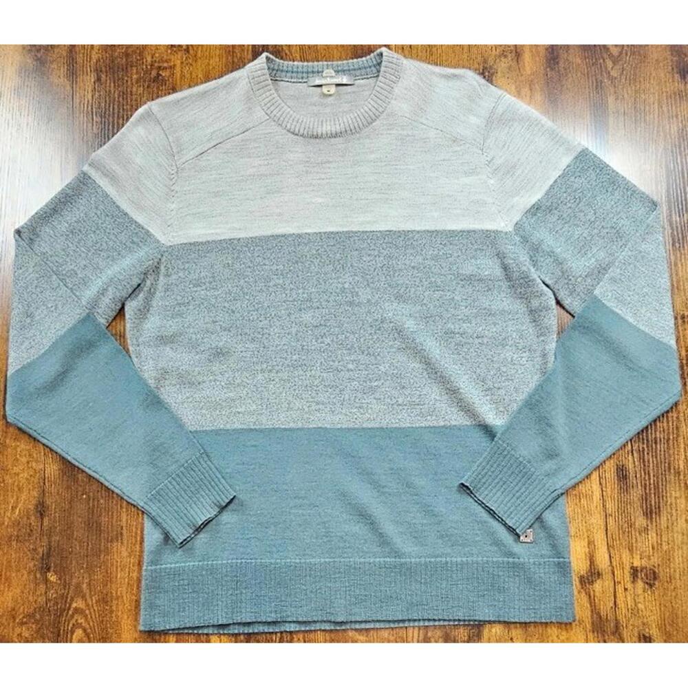 Smartwool Colorblock Sweater Crewneck Knit Multicolor Wool Blend Size Medium